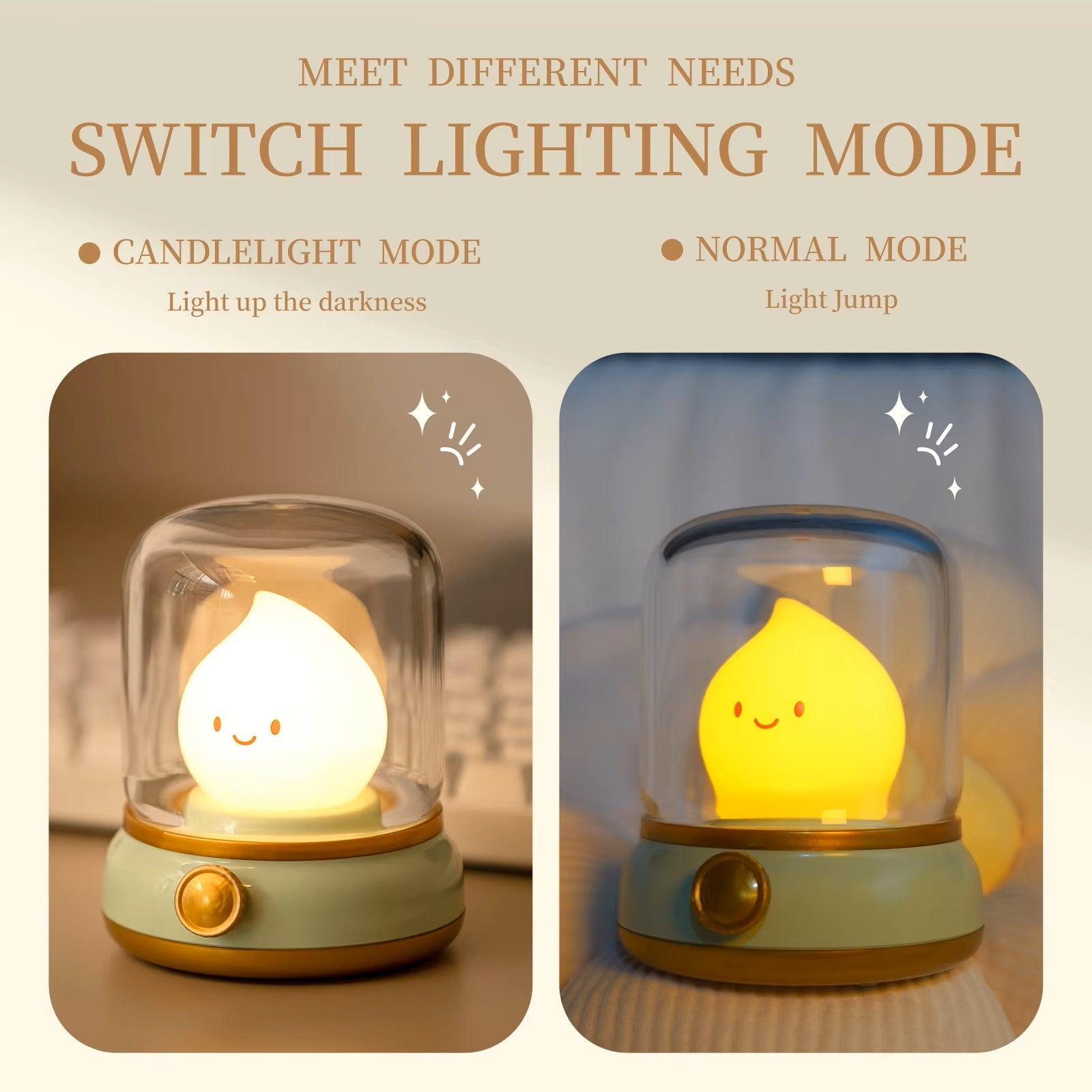 Mini LED Night Lamp – Cute USB Rechargeable Table Lamp | Portable Cartoon Desk Light for Home, Coffee Bar & Bedroom Decor