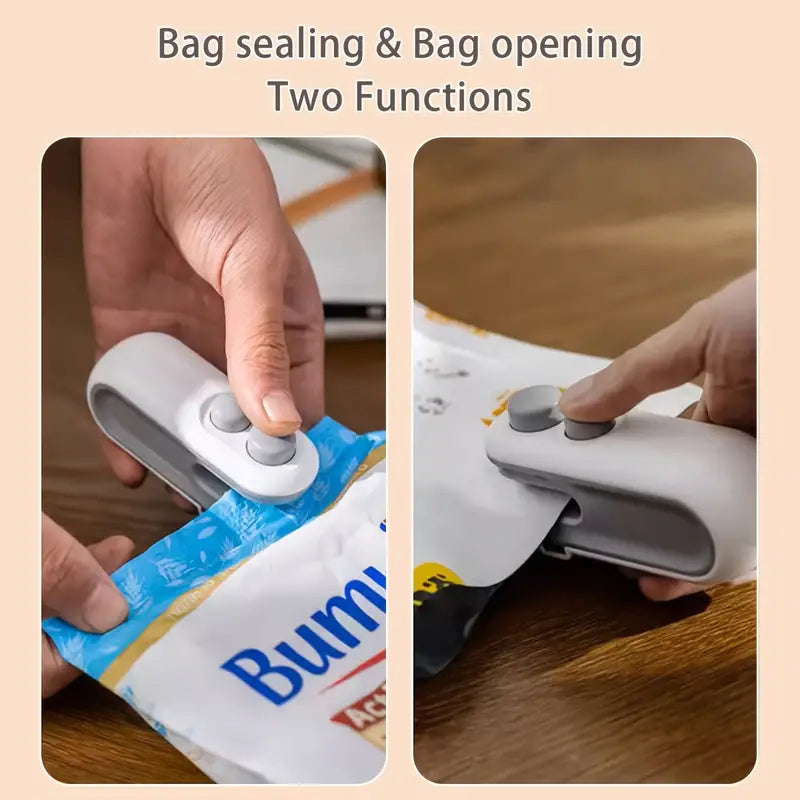 🔥 2-in-1 Mini Heat Bag Sealer – Rechargeable Handheld Plastic Bag Sealing Machine | Portable Food Package Sealer with USB Charging