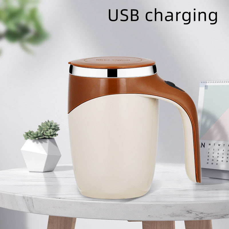 Rechargeable Automatic Self-Stirring Coffee Cup – Magnetic Rotating Electric Mixing Mug for Coffee, Milkshakes & Beverages