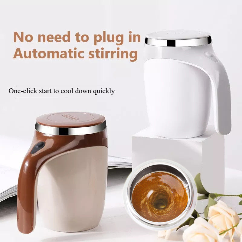 Rechargeable Automatic Self-Stirring Coffee Cup – Magnetic Rotating Electric Mixing Mug for Coffee, Milkshakes & Beverages